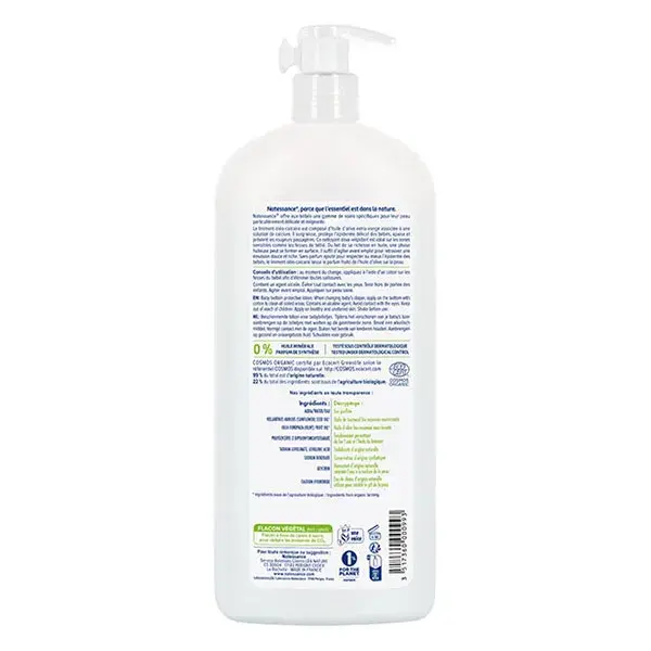 Linimento orgânico de oleo-calcário para bebês Natessance, 1 litro