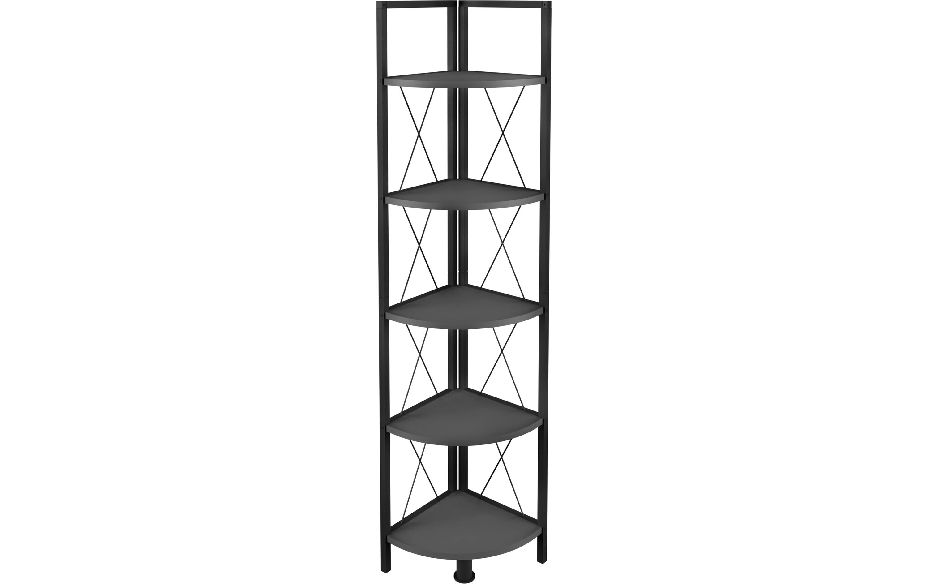 Regal Insasi 5 34 x 160 cm, Anthrazit<br>Modernes Eckregal