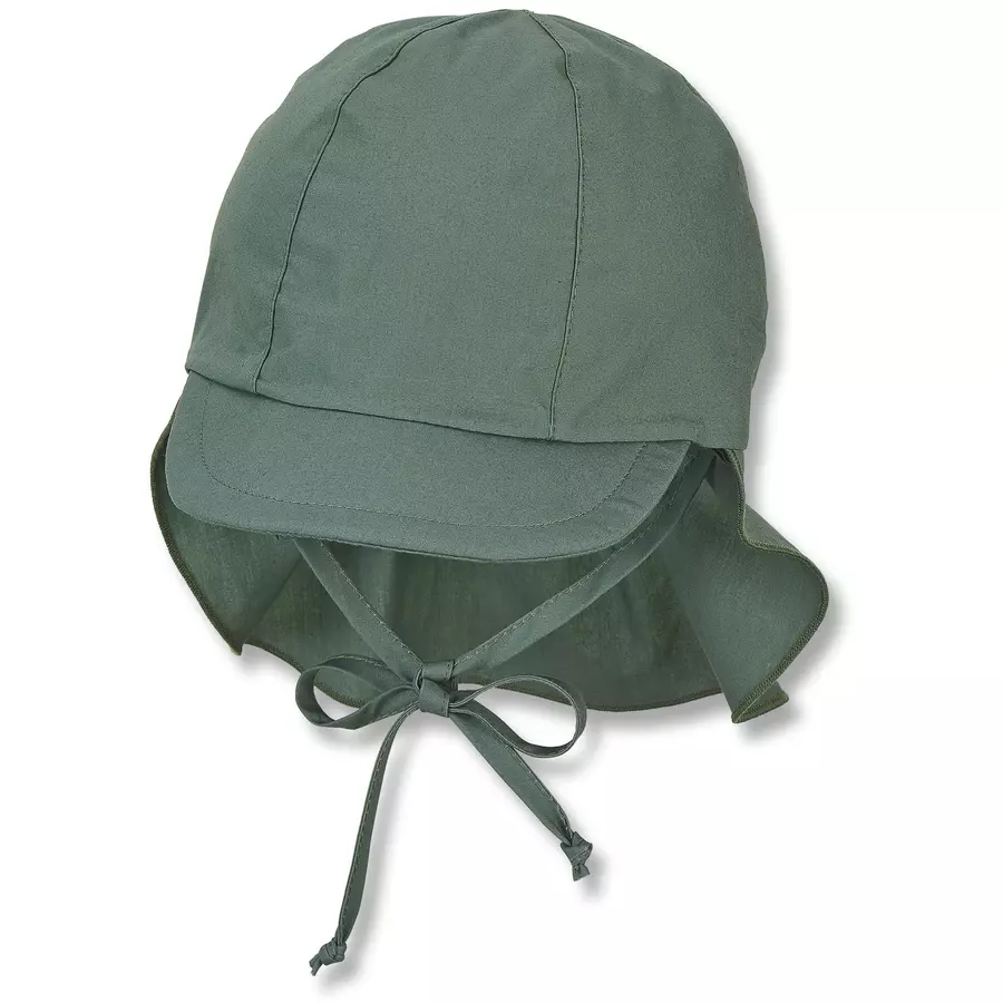 Sterntaler Schirmmütze mit Nackenschutz dunkelgrün