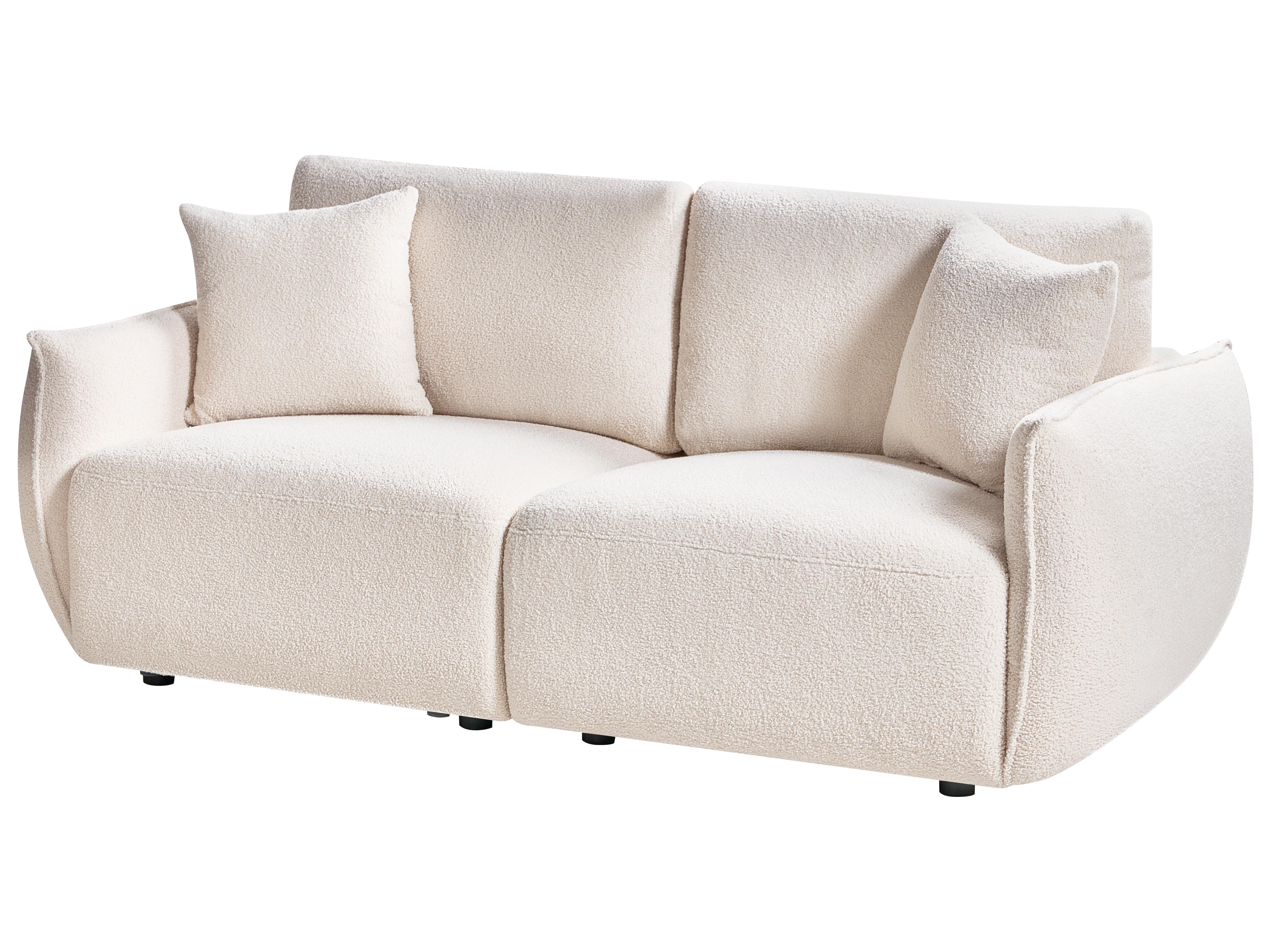 Modulaire bank 2-zits MESNALI Bouclé Gebroken wit
