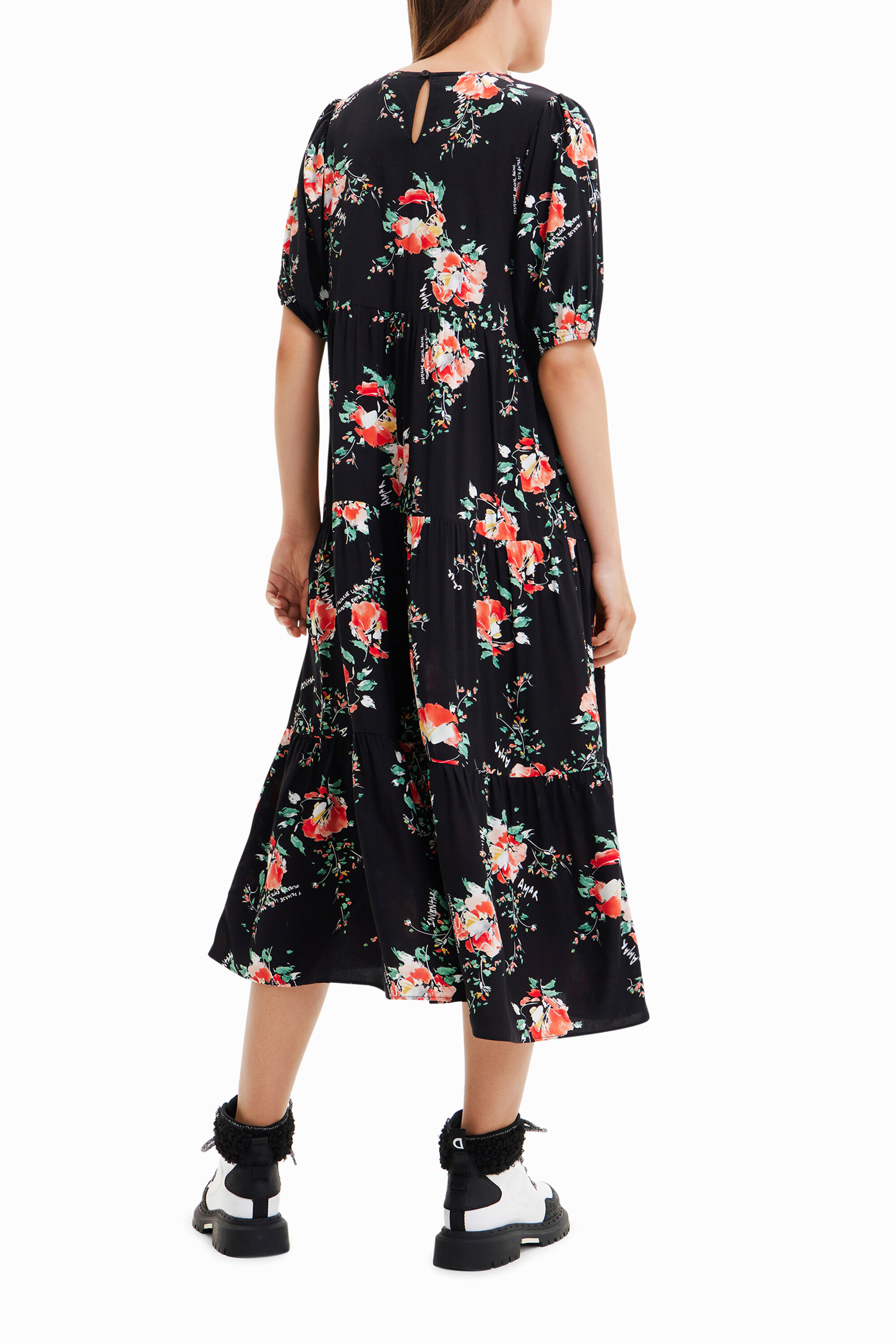 Vestido midi floral