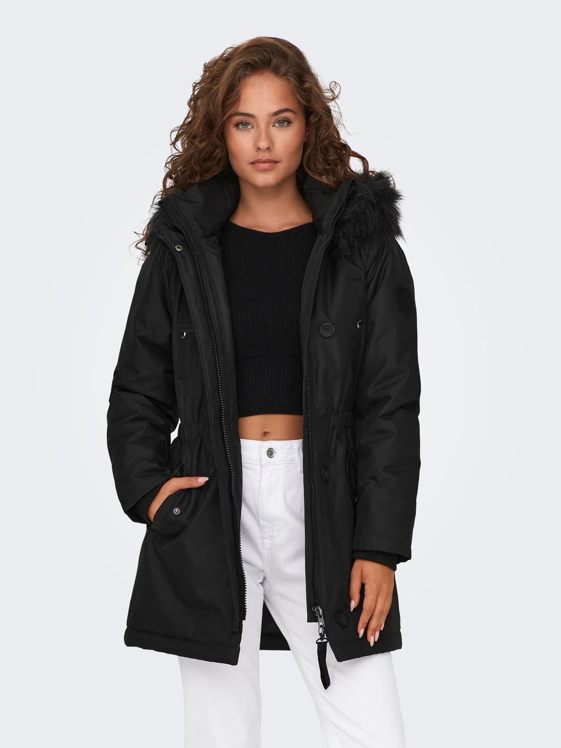 ONLIRIS Langer Parka Black
