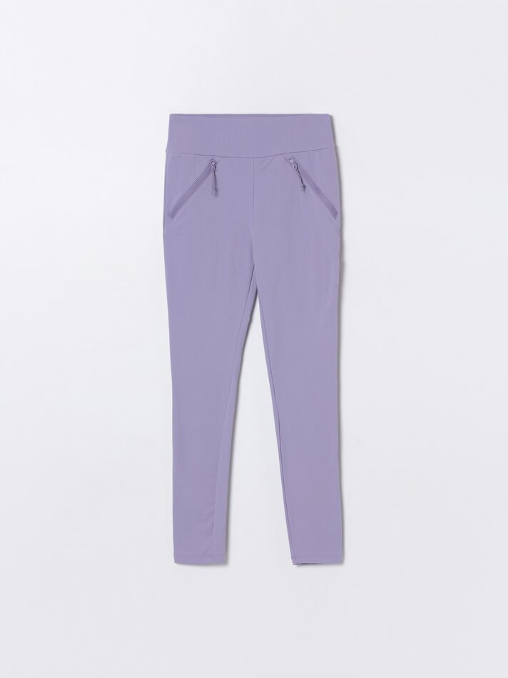 Calças térmicas esportivas - Malva Pastel