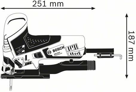 Decoupeerzaagmachine GST 90 E (1 x zaagblad, afzuigset, antisplinterplaatje, inbusstiftsleutel SW 5)