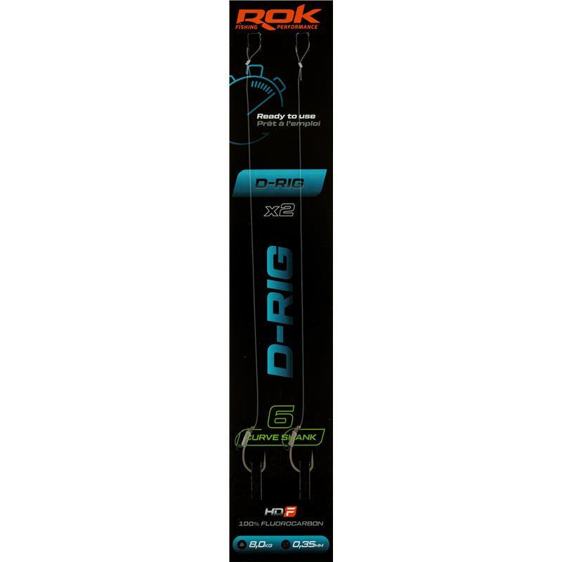 Bas De Ligne Rok Fishing D-Rig Curve Shank - Par 2