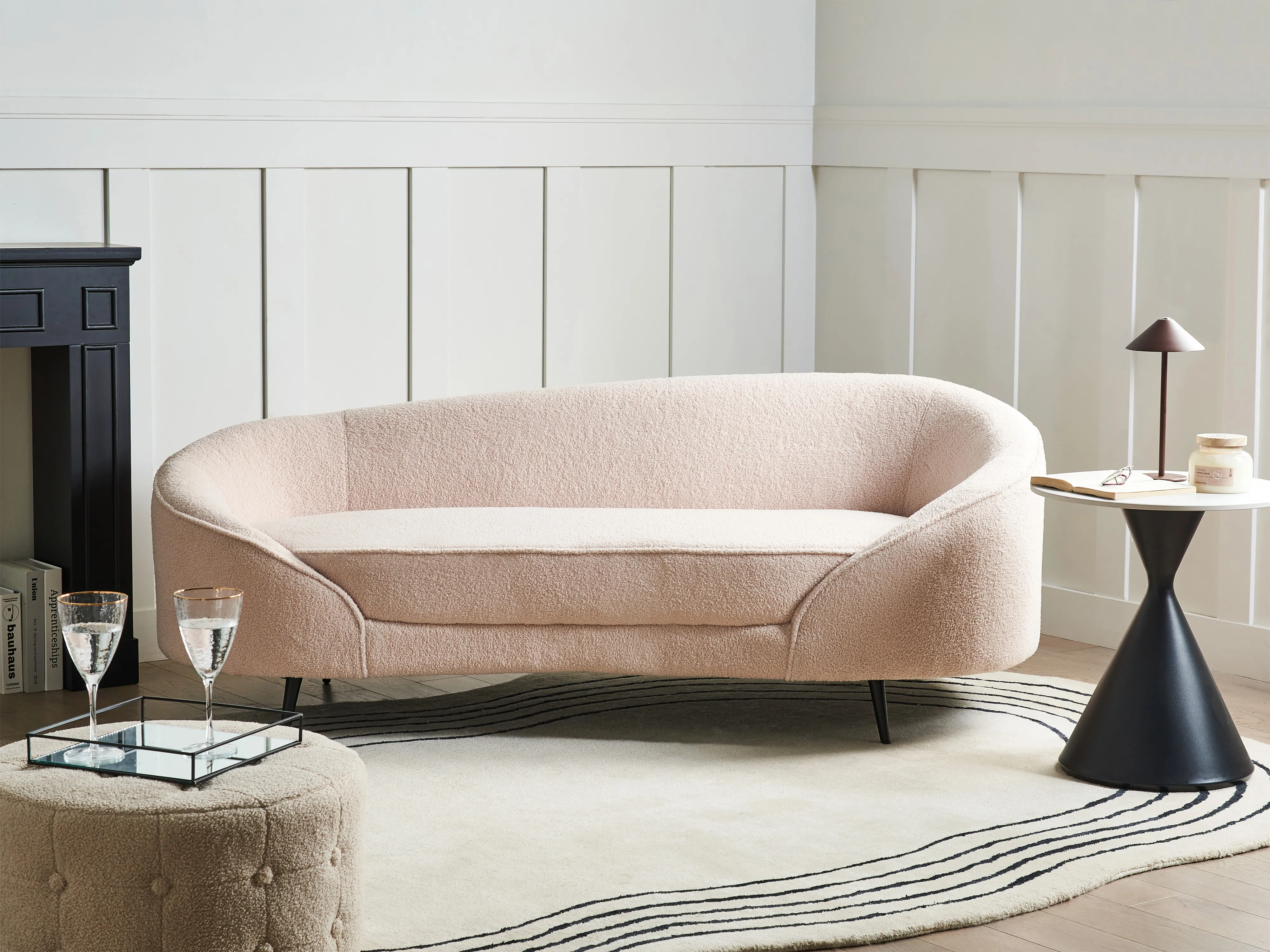 Bank 2-zits SAVAR Bouclé Beige