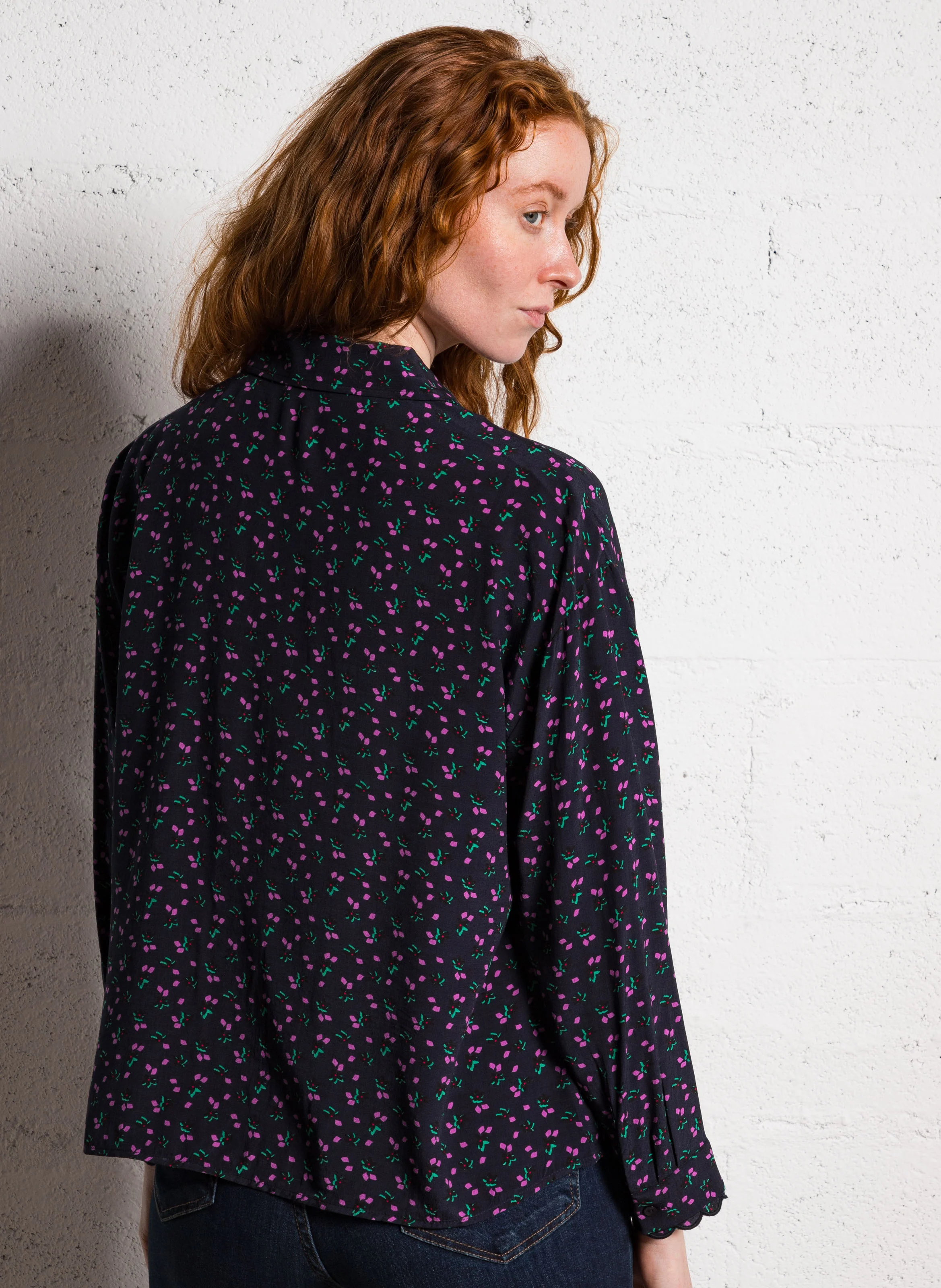 CORIE - Chemise ample à imprimé| Bleu