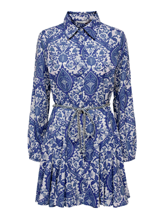 Only blauwe dames jurk