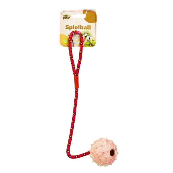 Hundezubehör - Spielball am Seil - L: 45 cm