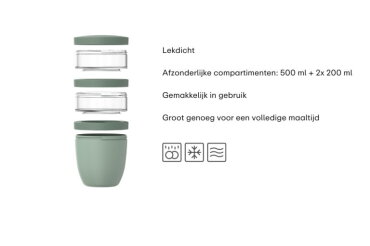 Ellipse lunchpot 3-delig 500 ml   200 ml   200 ml – Nordic sage