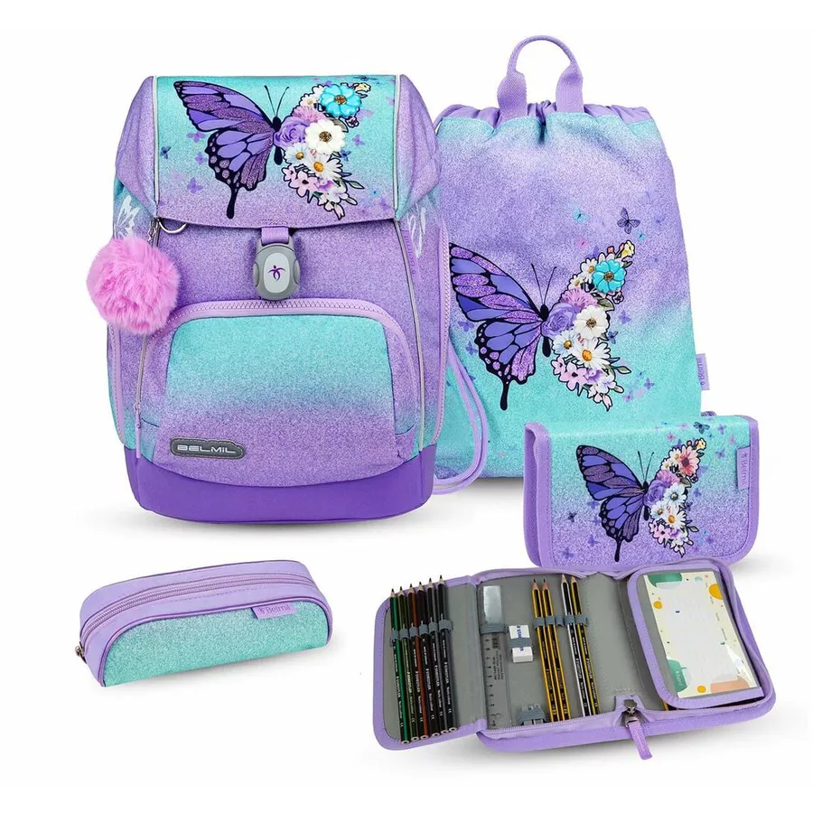 Belmil Schulranzen Premium Comfy Plus Set 5-teilig Serenity