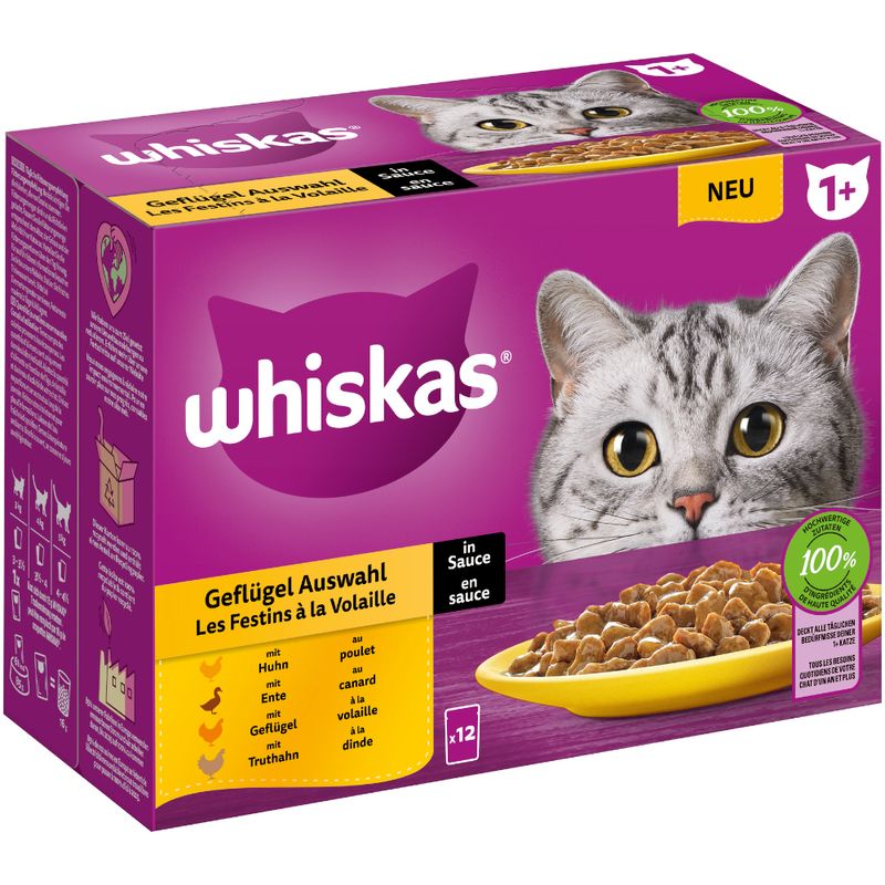 Whiskas 1+, adulte 24 x 85 g