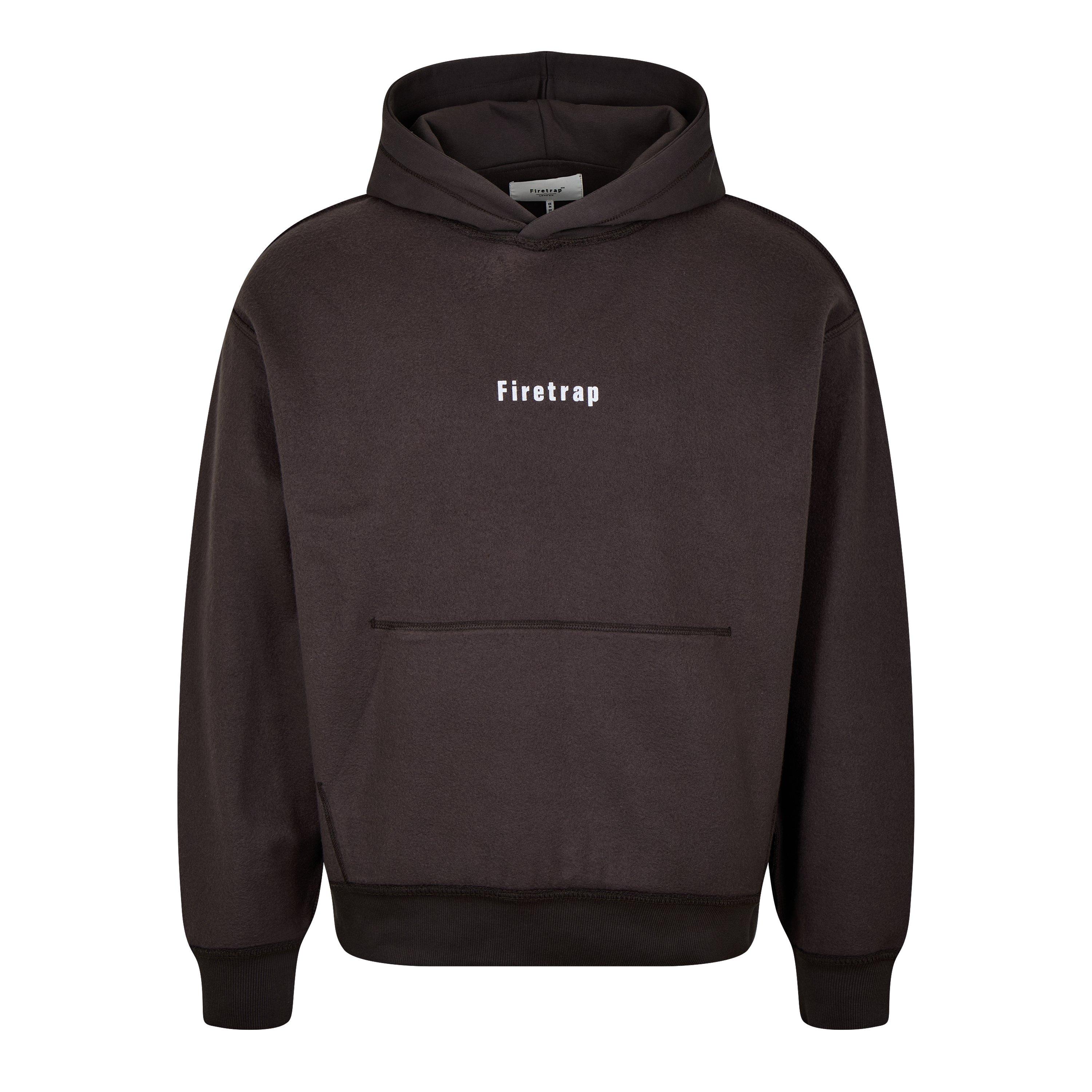 Firetrap Reverse Fleece Hoodie Mens
