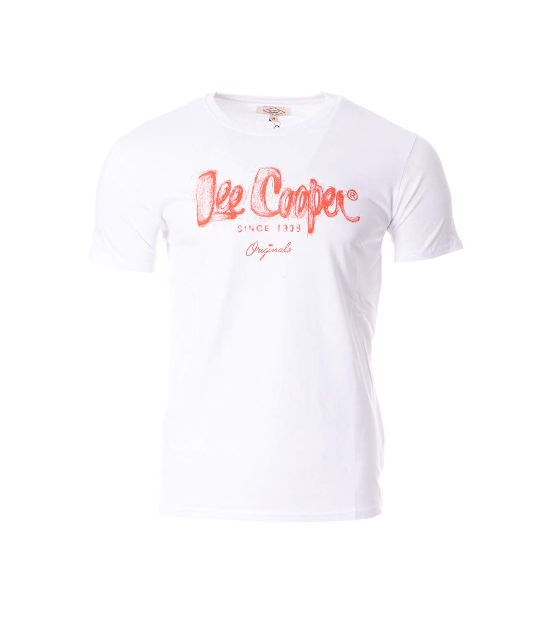 T-shirt Blanc/Orange Homme Lee Cooper Orex
