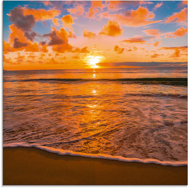 Artland Glasbild »Sonnenuntergang am Strand« Sonnenaufgang & -untergang 1 Stk. tlg. in verschiedenen Grössen