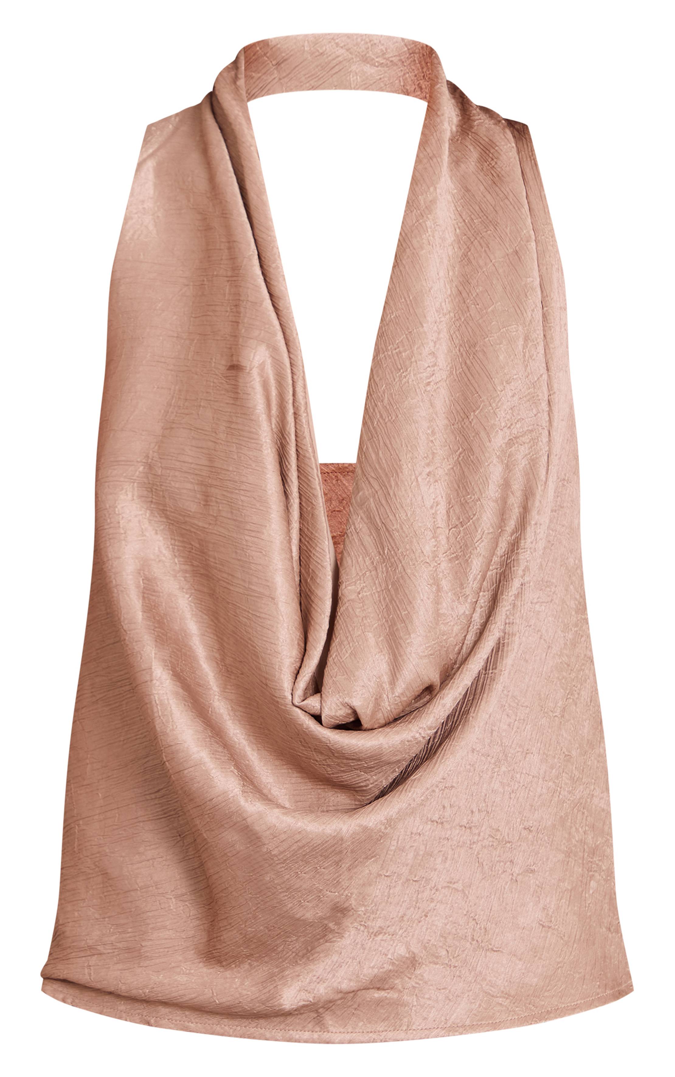 Champignon Haut Long À Col Bénitier En Satin Texturé