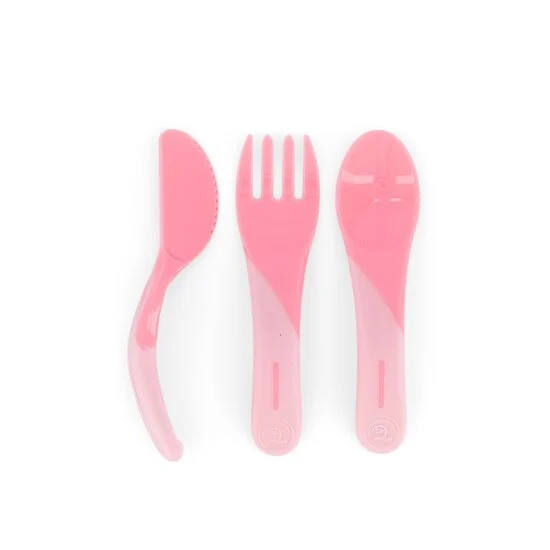 Lot de 3 couverts d'apprentissage   Rose        6 mois +   de               Twistshake