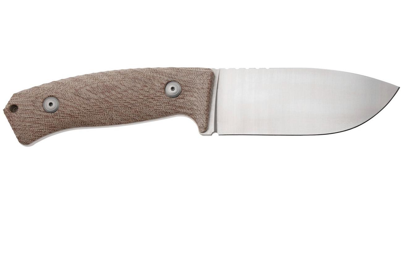 LionSteel M3 M3-CVN Natural Canvas Micarta vaststaand mes