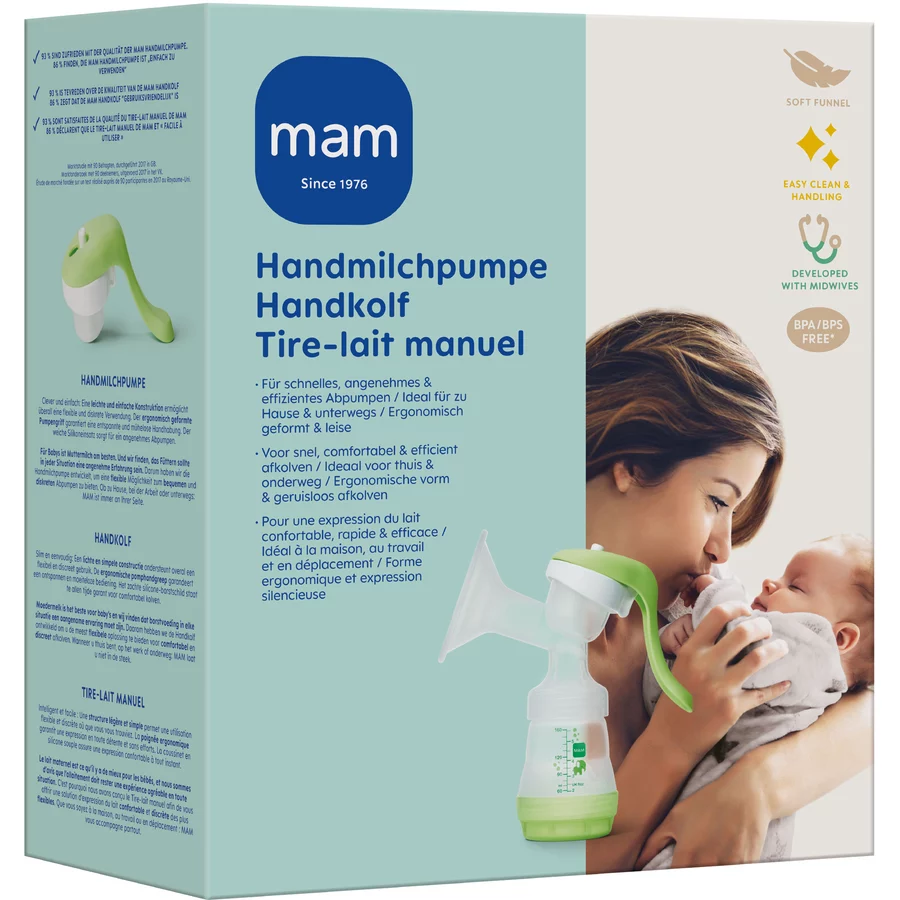 MAM Handmilchpumpe kompakt grün