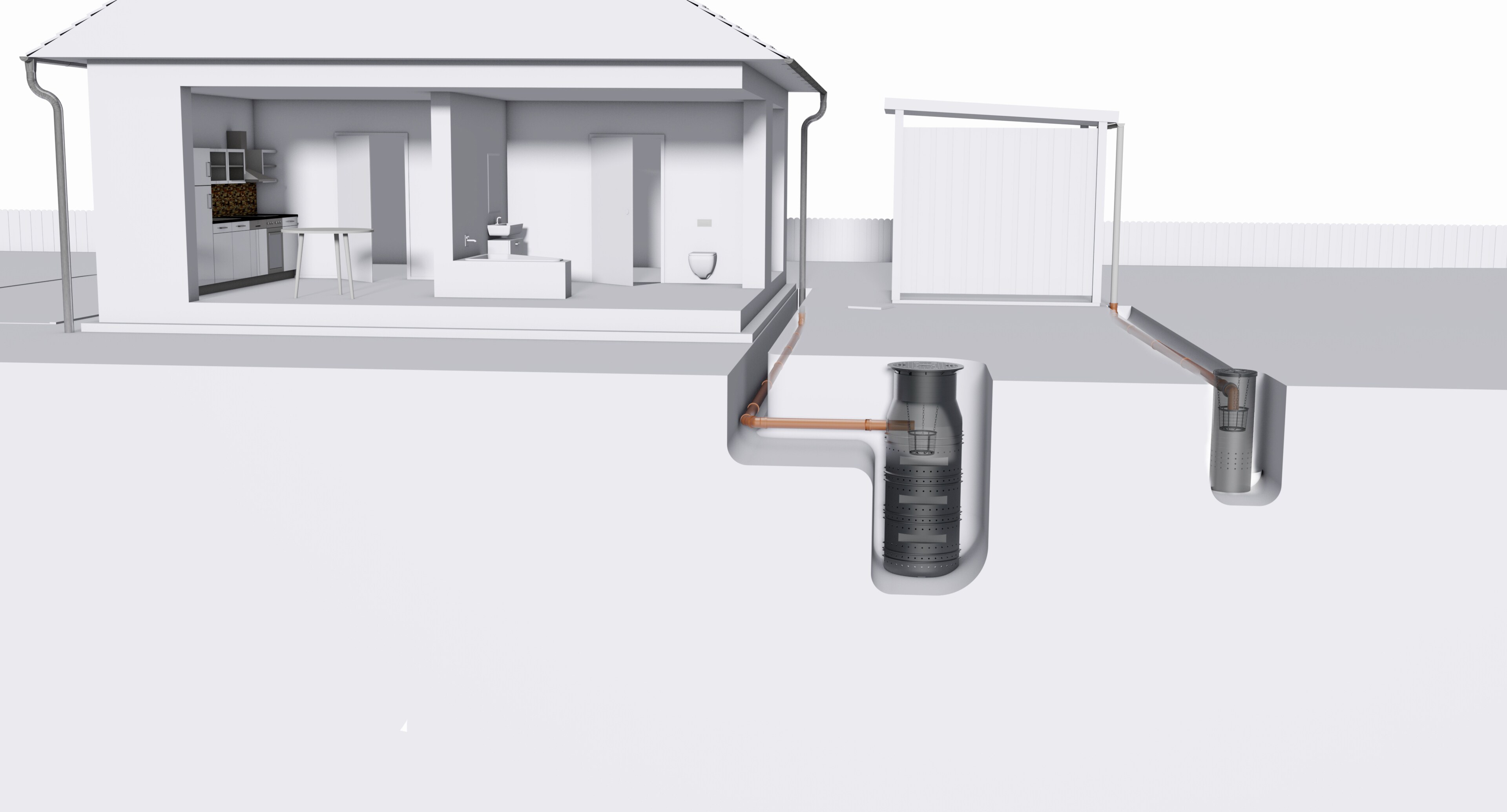 GreenLife Sickerschacht 140 l Gartenentwässerung Wassertank mit Sieb