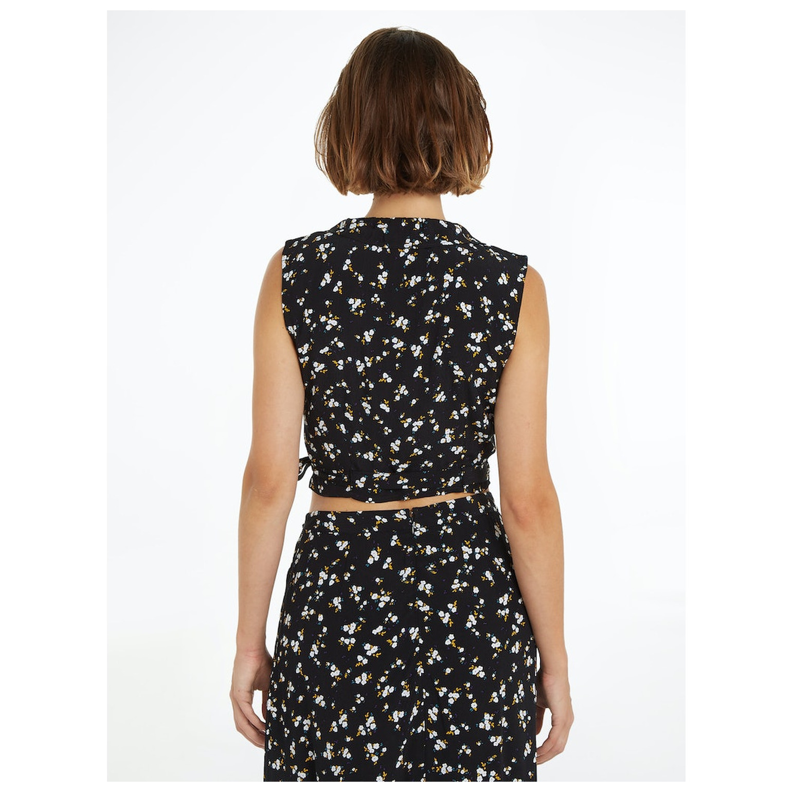Tommy Jeans TJW FLORAL RUFFLE WRAP TOP EXT