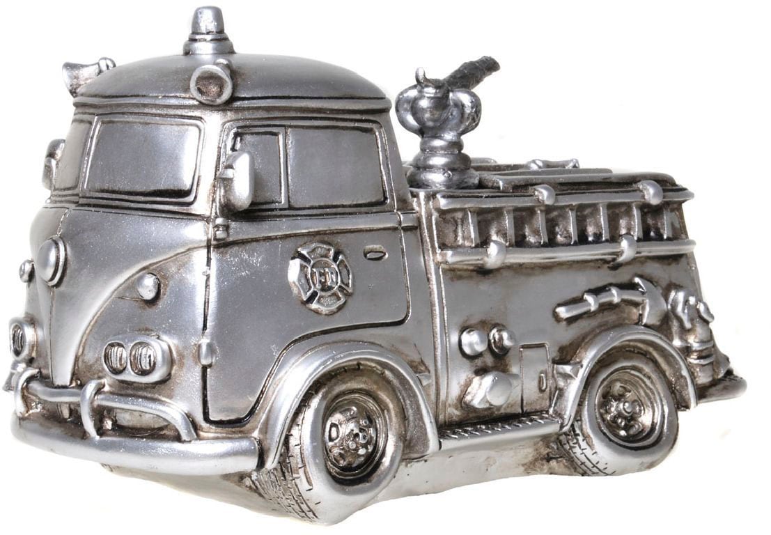 Ambiente Haus Spardose »Feuerwehr, silberfarben« Sparschwein, Retro-Design, ideales Geschenk