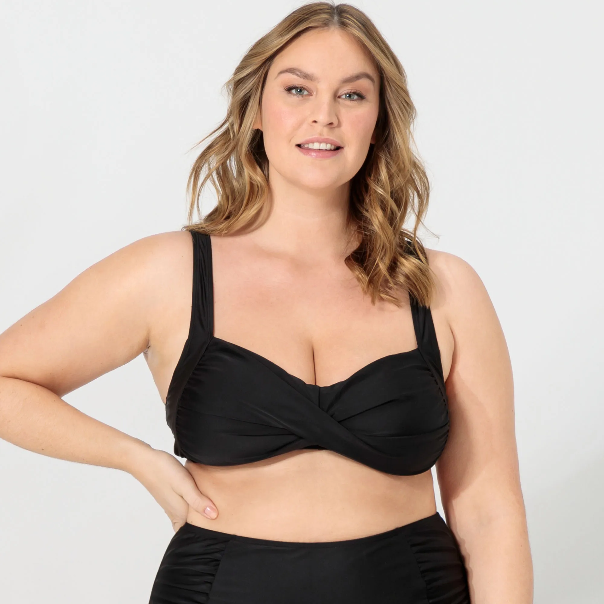 Damen-Bikini-Oberteil mit Raffungen