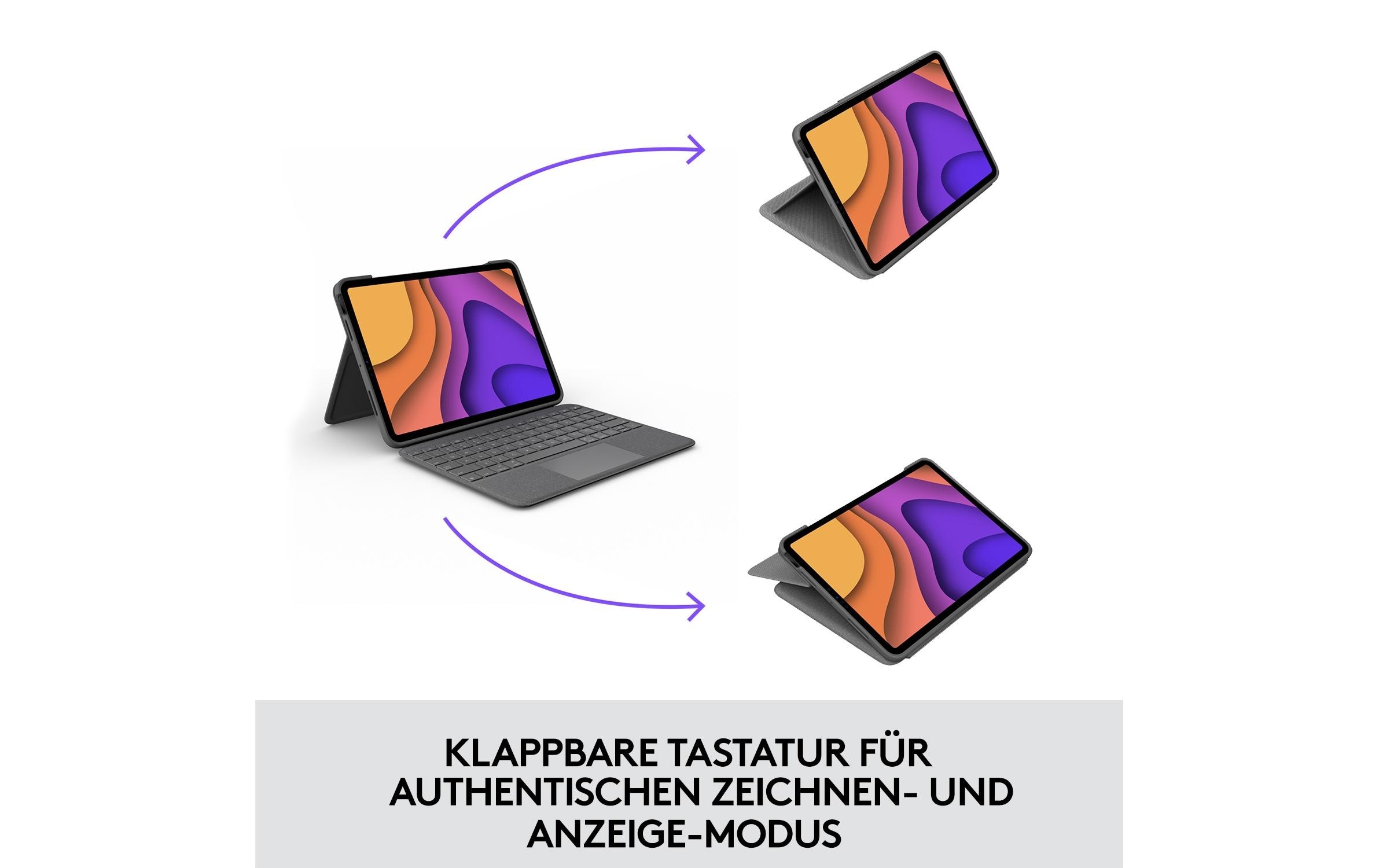 Logitech Tablet-Hülle »Folio Touch iPad Air (4. & 5. Gen)« Tablet 28 cm (11 Zoll)