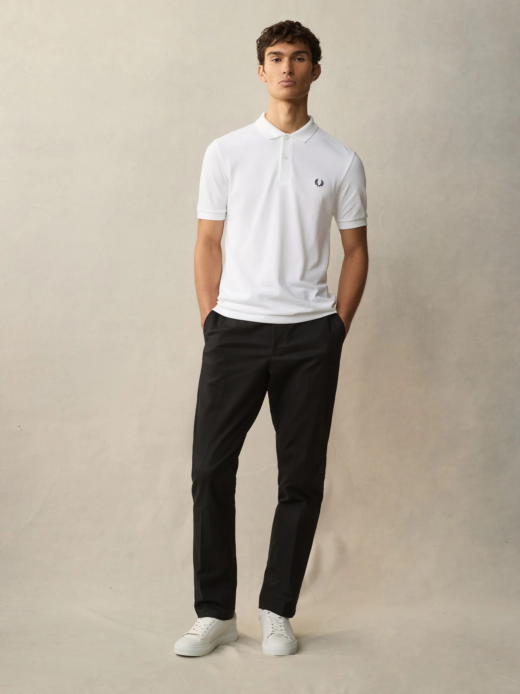 Wit - Fred Perry-poloshirt