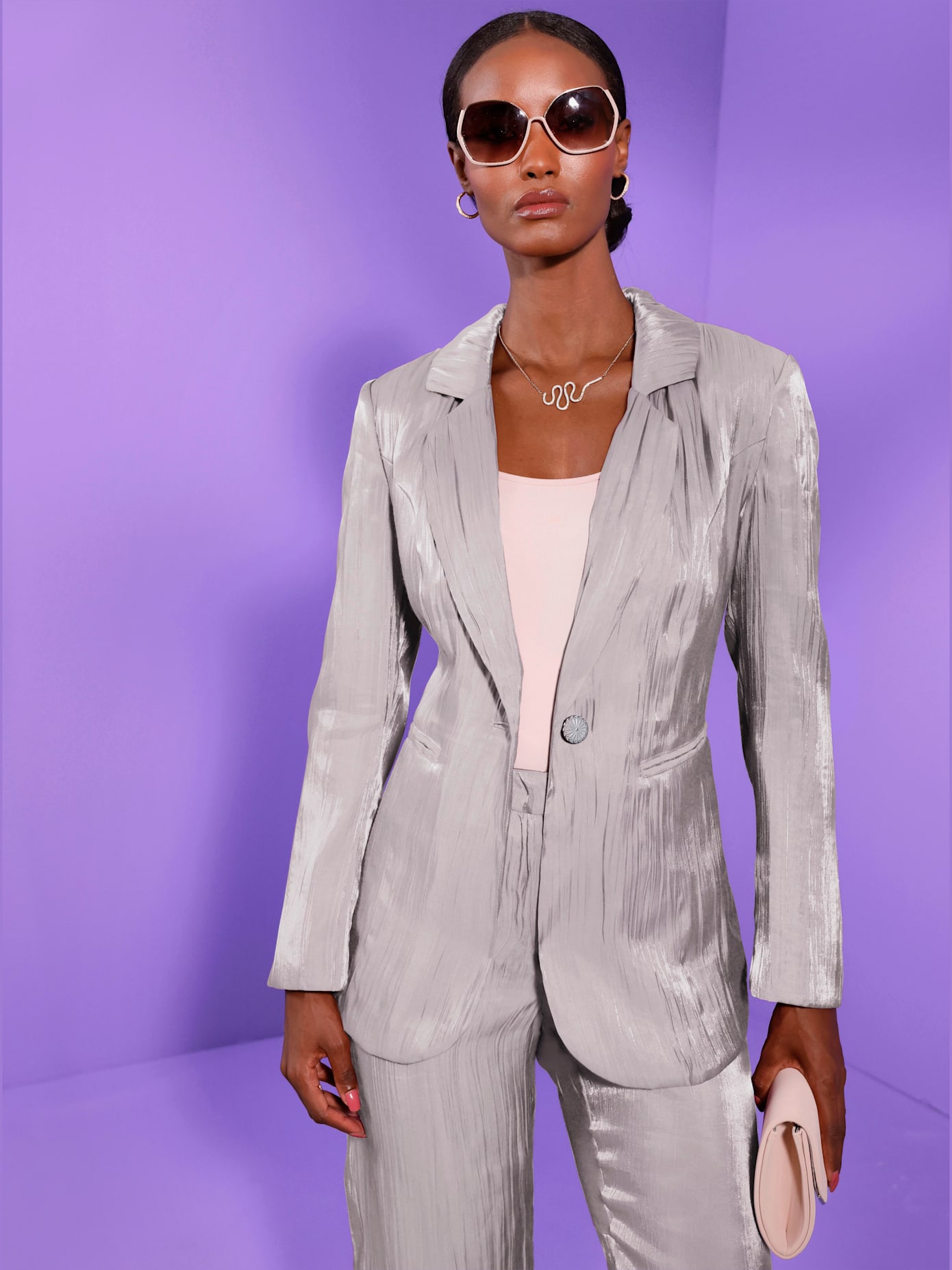 Blazer qualité froissée tendance