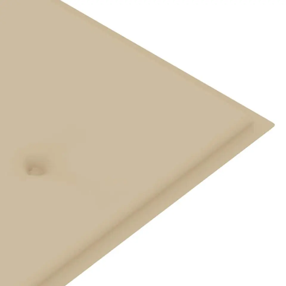 vidaXL - Batavia Tuinbank met beige kussen - Teakhout - 150x51.5x84 cm