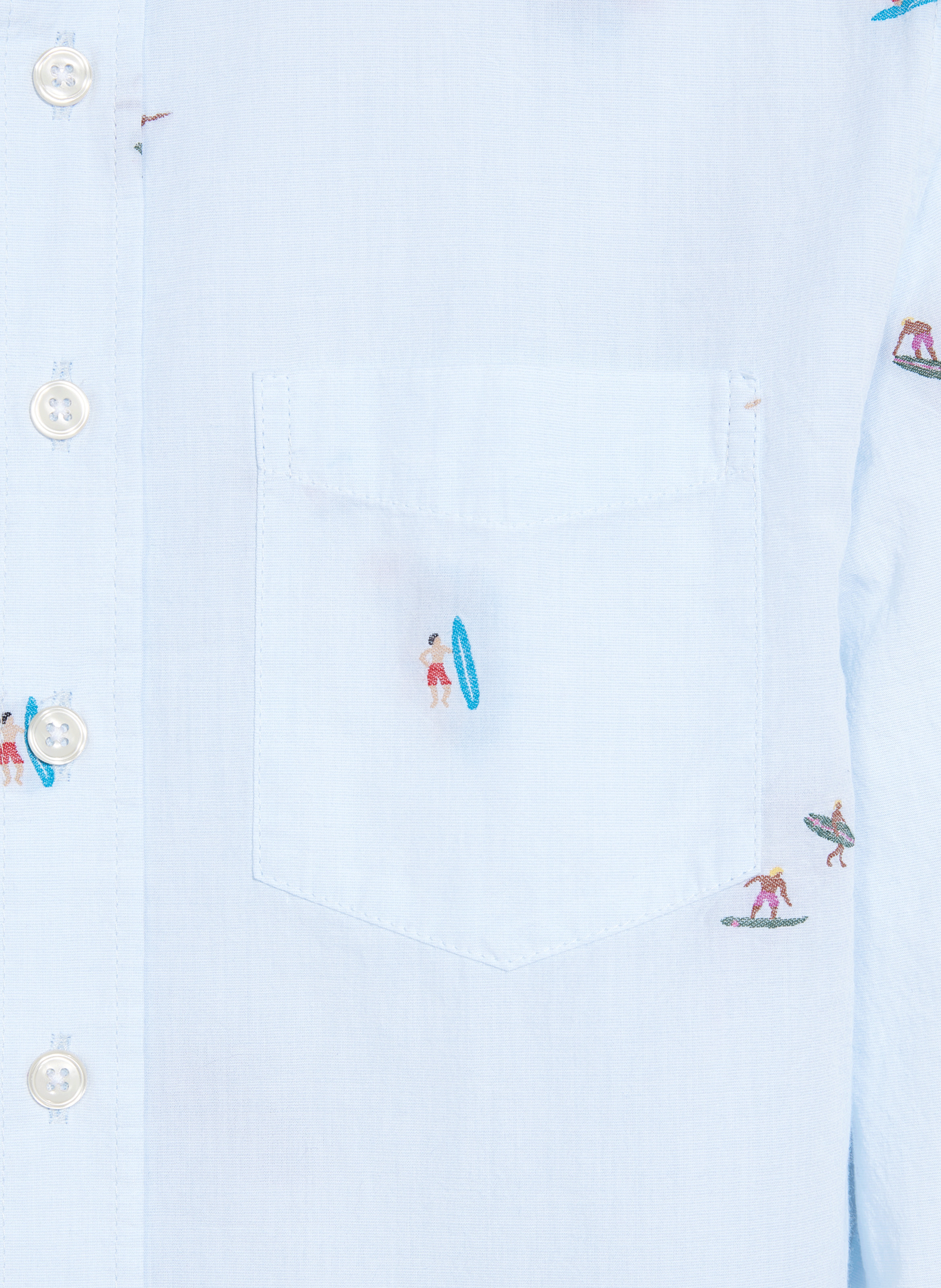 GULIAN - Chemise oversize à motifs en coton | Bleu