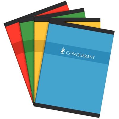Conquérant Sept - Cahier 24 x 32 cm - 96 pages - petits carreaux (5x5mm) - disponible dans différentes couleurs