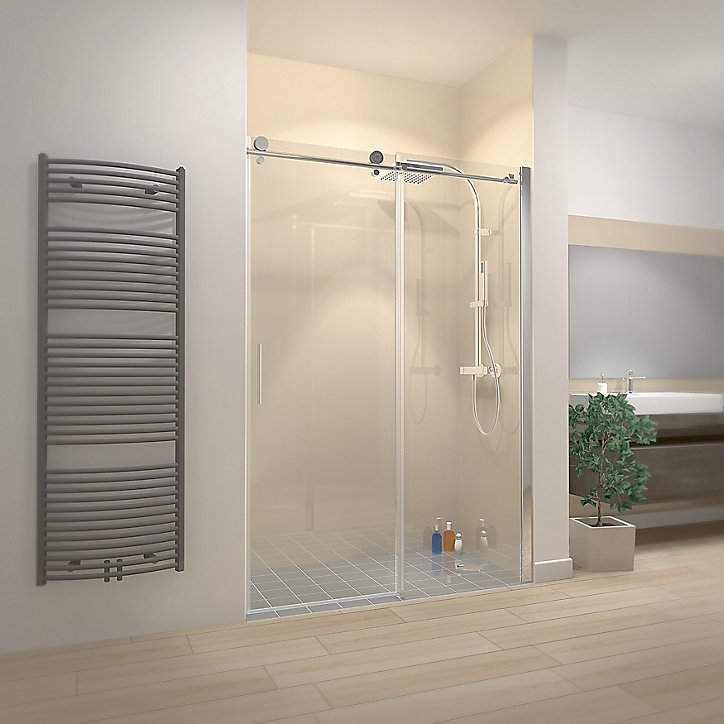 Porte de douche coulissante anticalcaire 120 cm, Masterclass Schulte