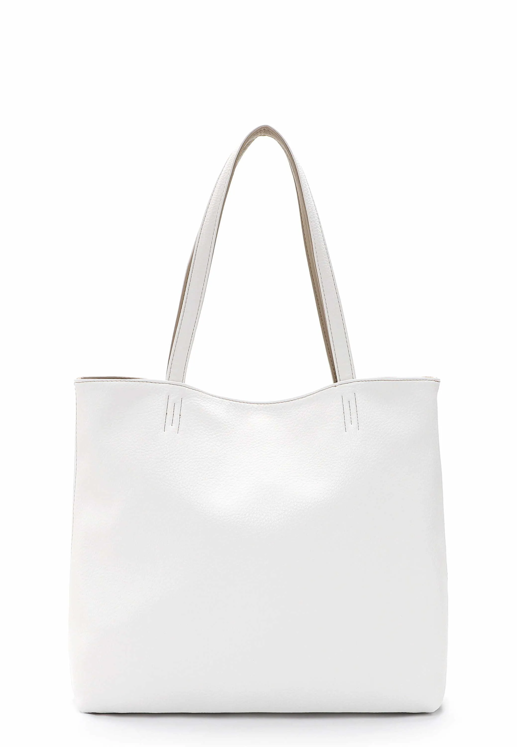 EMILY & NOAH Shopper Weiss Lederimitat  mit Bag in Bag