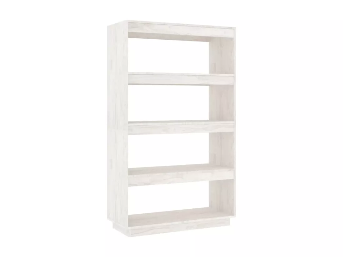 Bibliothèque/Séparateur de pièce Blanc 80x35x135 cm Pin massif