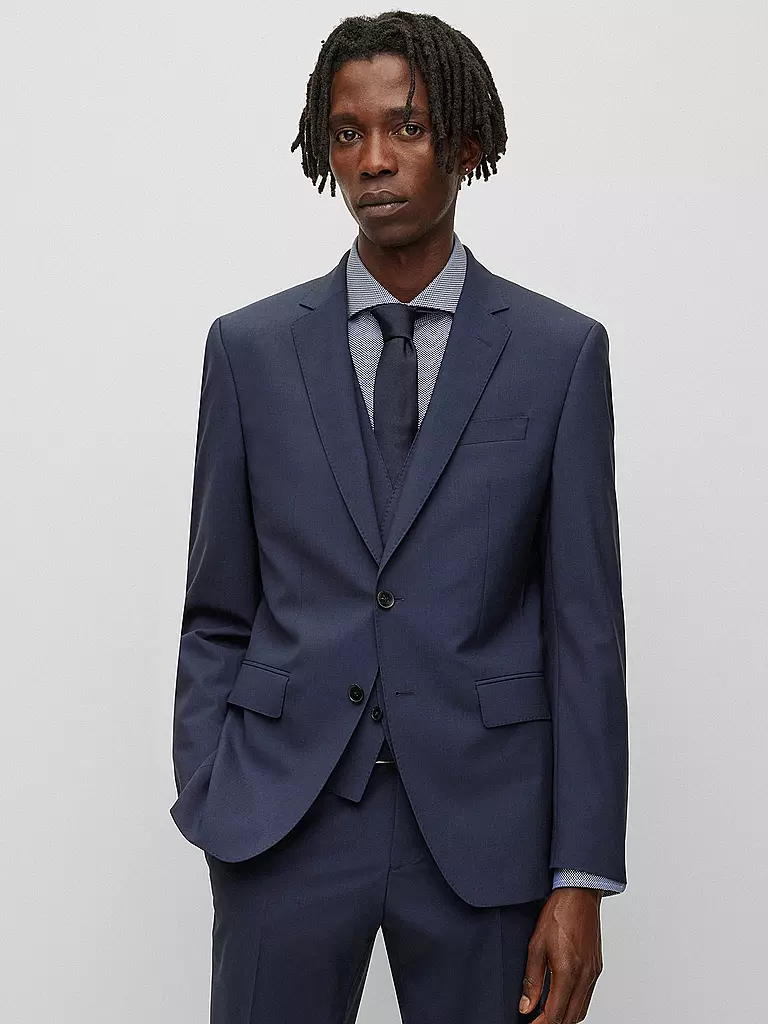 BOSS Sakko Slim Fit Huge blau
