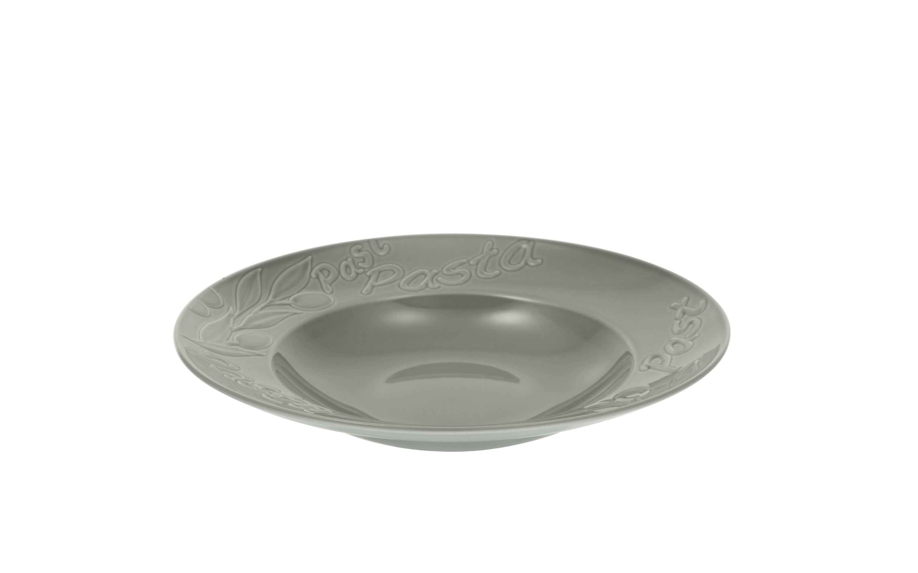 Pastateller Olive, Porzellan, stone
