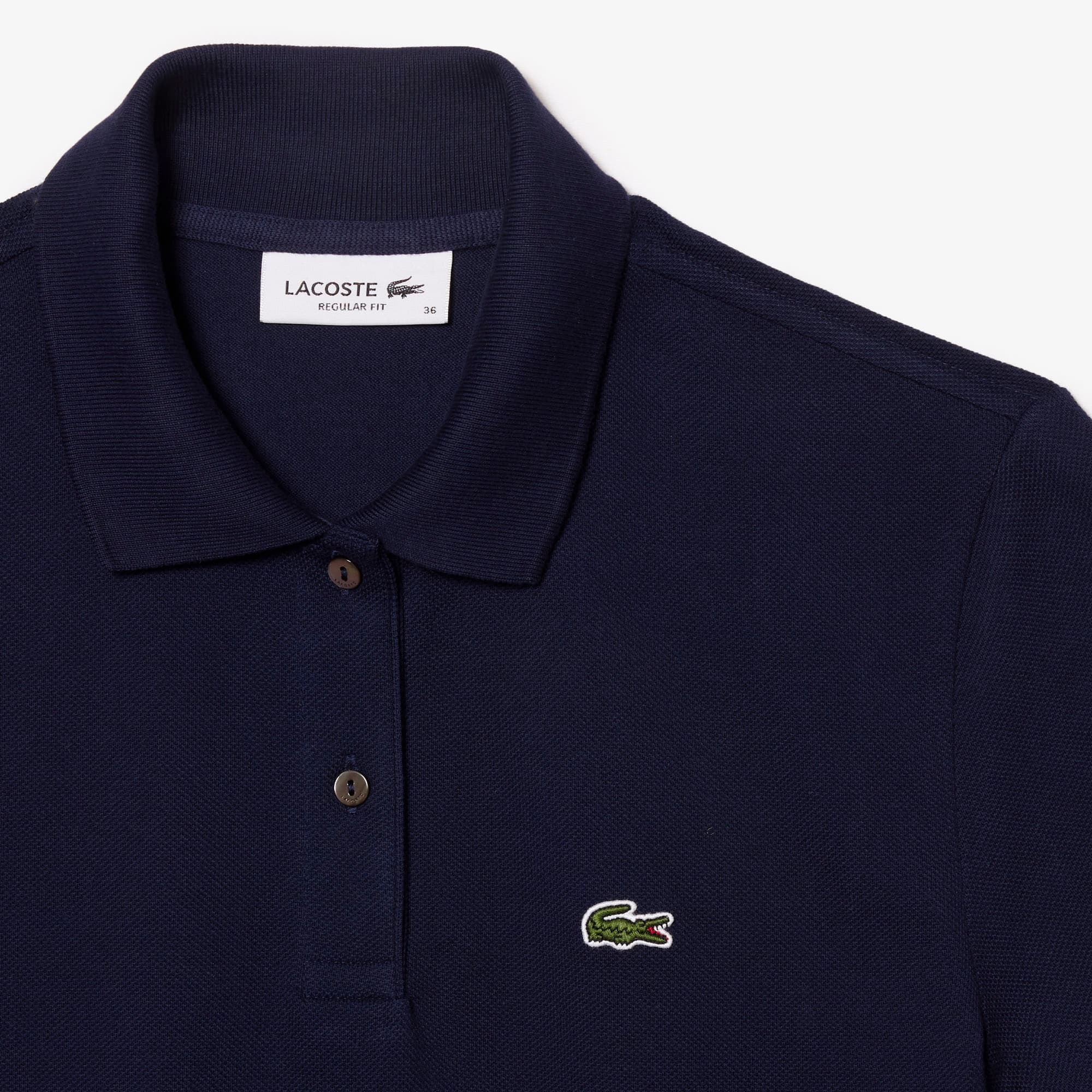 Polo regular fit Lacoste en petit piqué de coton souple Manches Courtes - Bleu - Lacoste - Femme