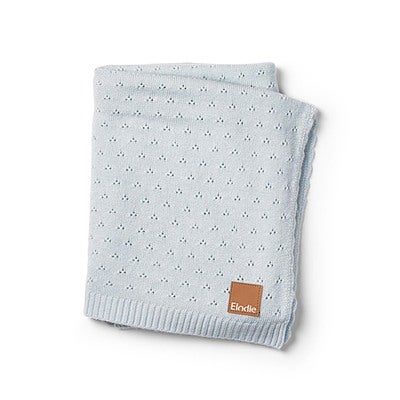 Elodie  Pointelle-strikket Teppe 100x75, Bermuda Blue