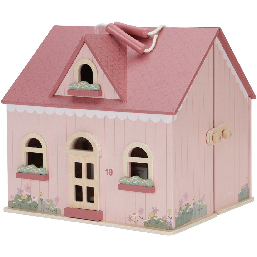 Little dutch draagbaar poppenhuis gemeubileerd