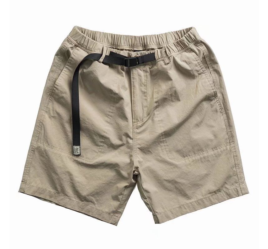 Acrius - Mid Rise Plain Shorts