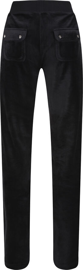 Juicy Couture Del Ray Classic Velour Pant Pocket Design Black