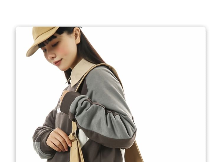 HOVERUP - Effen nylon crossbodytas met trekkoord