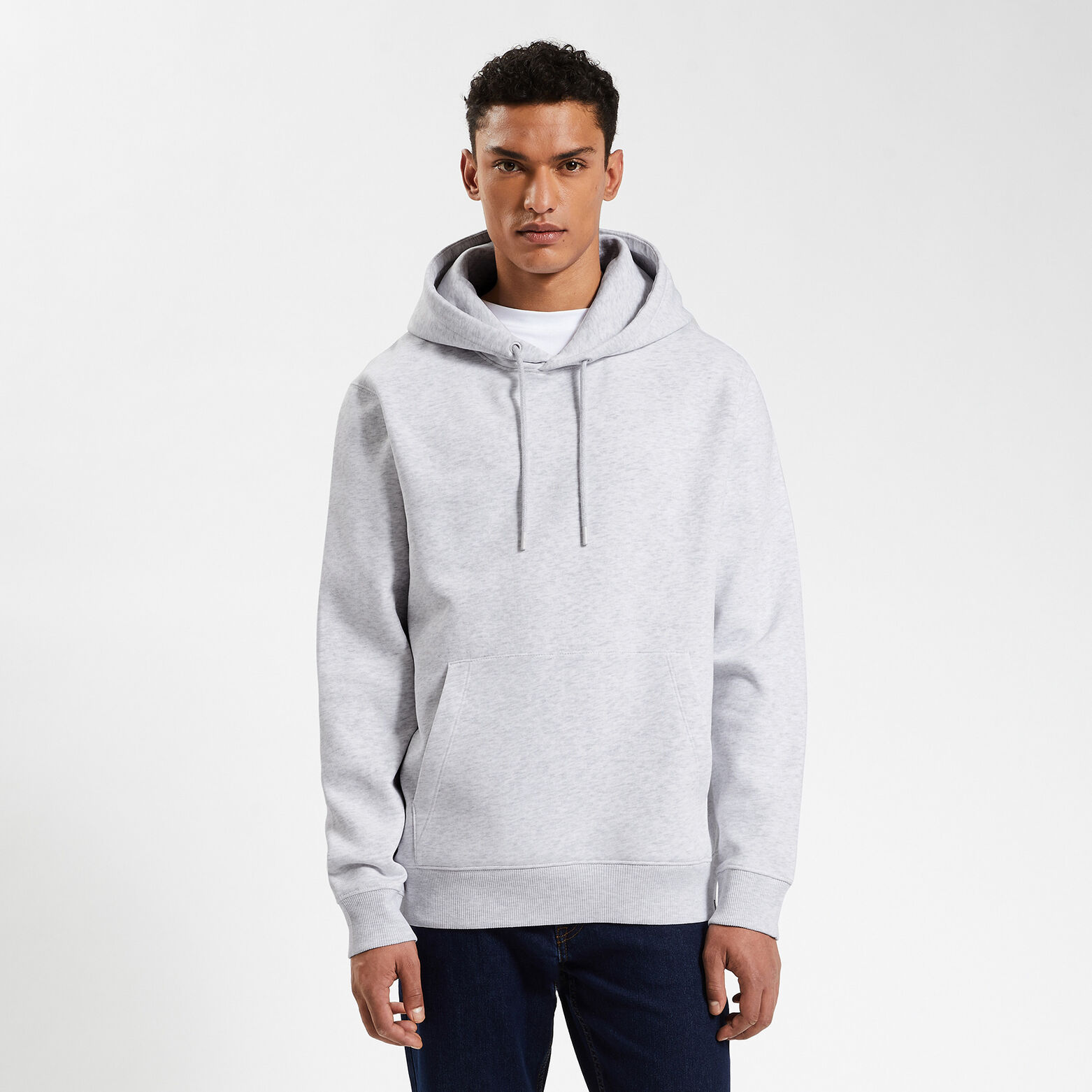 Sweat à capuche essentiel Gris clair