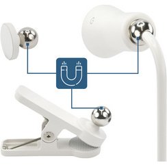 Lampe de bureau à LED sans fil 3en1, dimmable, blanc