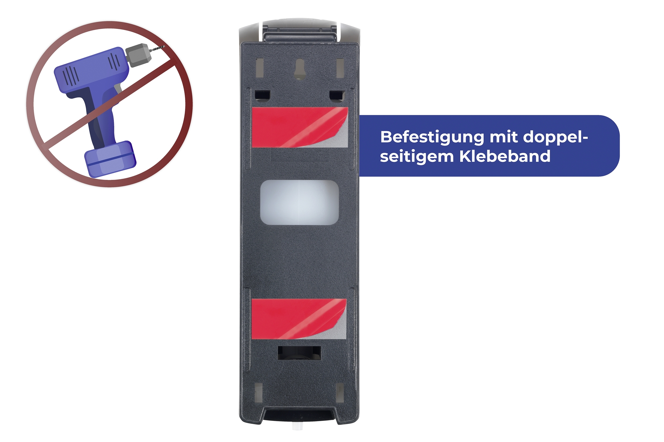 Wenko Ranera desinfectie & zeep wanddispenser 280 ml kunststof wit mat