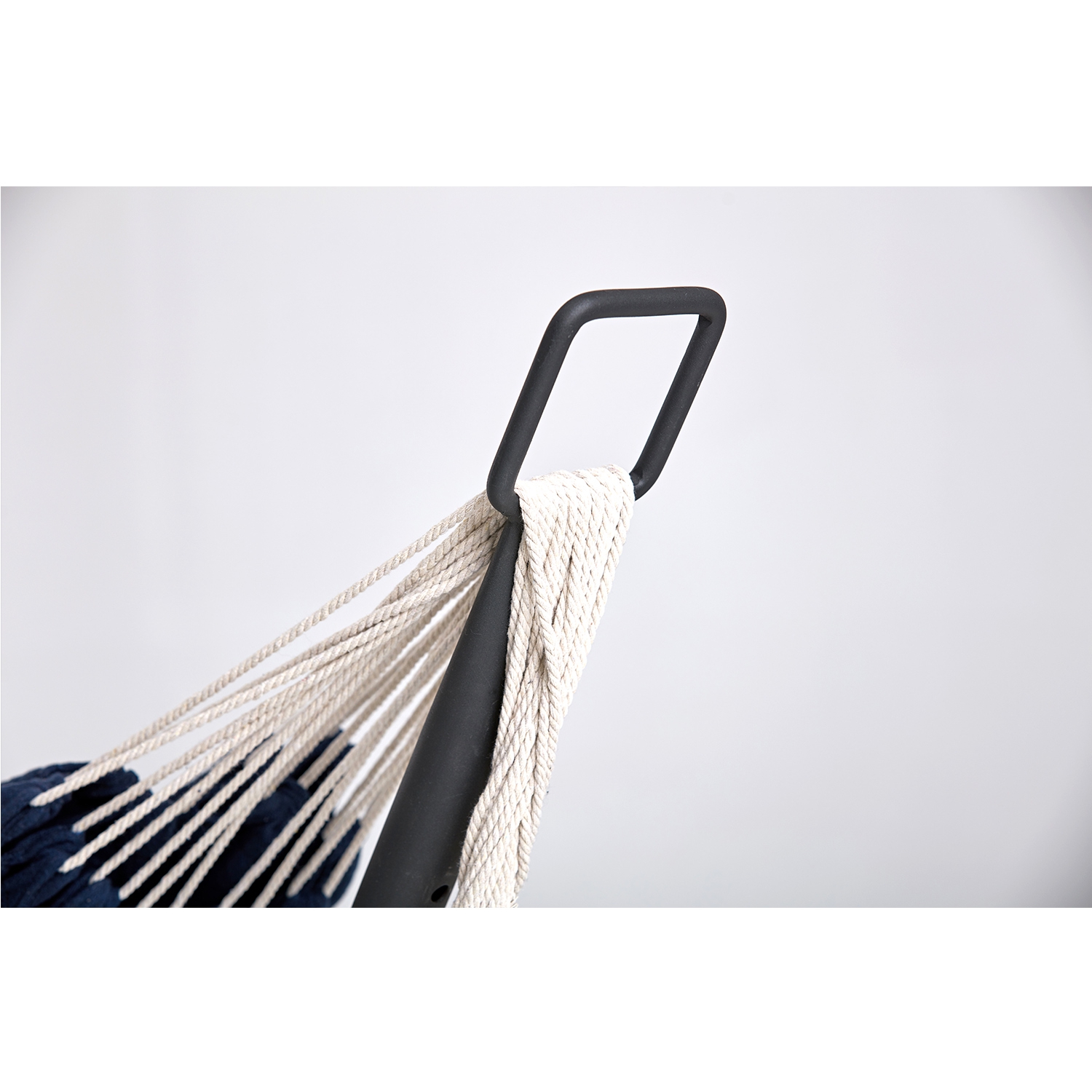 Copacabana bleu : hamac sur pied 2,6 m avec toile en tissu polyester bleu