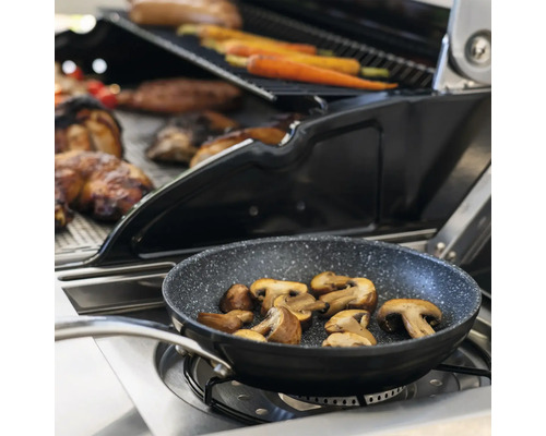 Nexgrill 4B Evolution gasgrill, zwart, 4 branders, 3,23 kW, grilloppervlak 44x64 cm + zijbrander, inclusief rooster, dekselthermometer, vetopvangbak, kookgereihouder, zijtafel, warmhoudrek