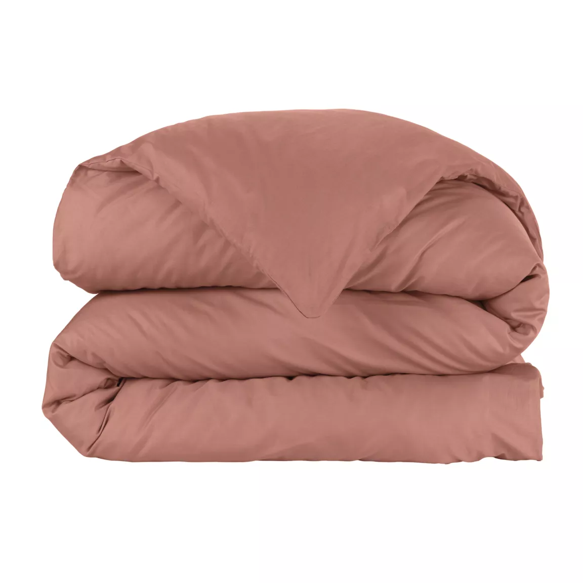 Housse de couette percale de coton (200 x 200 cm) Cali Bois de rose